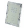Sixtrees Georgetter Silver Plated With Grey Marble Effect Photo Frame side view on a white background