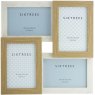 Sixtrees Star White and Oak Aperture Photo Frame on a white background