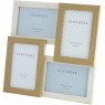 Sixtrees Star White and Oak Aperture Photo Frame different angle on a white background
