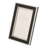 Sixtrees Abbey Black Polished Silver Photo Frame side view on a white background
