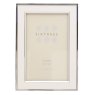 Sixtrees Abbey White Polished Silver Photo Frame on a white background