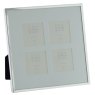 Sixtrees Park Lane Silver Plated Four Aperture Photo Frame side view on a white background