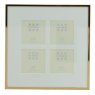 Sixtrees Park Lane Rose Gold Narrow Profile 4 Collage Photo Frame on a white background