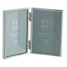 Sixtrees Cambridge Silver Plated Folding 3.5x5 Photo Frame for Two Pictures on a white background