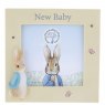 Beatrix Potter Peter Rabbit New Baby Photo Frame front on a white background