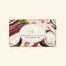 The English Soap Company Vintage Rhubarb and Coconut Soap packaging on a white background