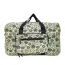 Eco Chic Green Cute Sheep Foldable Holdall front view on a white background
