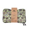Eco Chic Green Cute Sheep Foldable Holdall packaging and folded up on a white background