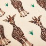 Eco Chic Beige Giraffes Insulated Lunch Bag close up of the water resistant material