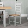 Derwent Grey 1.2m Table and 4 Wooden Ladder Back Chairs lifestyle image of the chair