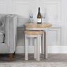 Derwent Grey Round Nest of 2 Tables lifestyle image of the nesting tables