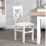Aldiss Own Derwent White 1.2m Table and 4 Fabric Cross Back Chairs