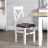 Derwent White 1.2m Table and 6 Fabric Cross Back Chairs lifestyle image of the chair