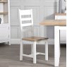 Derwent White 1.8m Table and 4 Wooden Ladder Back Chairs lifestyle image of the chair