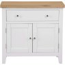 Derwent White Small Sideboard front angle of the sideboard on a white background
