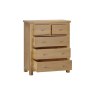 Silverdale Oak 2 Over 3 Chest of Drawers