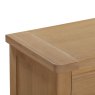 Silverdale Oak 3 Over 4 Chest of Drawers close up of table top