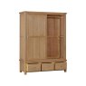 Silverdale Oak Large Robe 2 Sliding Door Wardrobe