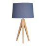 Wooden Tripod Lamp Denim