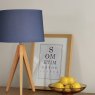 Wooden Tripod Lamp Denim Lifestyle