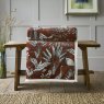 Deyongs Crane Dance Sherpa Reverse Throw Cinnamon On Bench Lifestyle