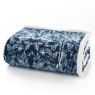 Deyongs Secret Garden Sherpa Reverse Fleece Throw Navy