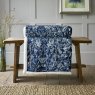 Deyongs Secret Garden Sherpa Reverse Fleece Throw Navy on Bench Lifestyle