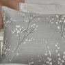 Laura Ashley Pussy Willow Steel Grey Duvet Cover Set lifestyle image close up of the pillow