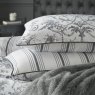 Laura Ashley Tulleries Charcoal Duvet Cover Set lifestyle image close up of the pillows