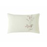 Laura Ashley Winter Pussy Willow Cranberry Red Duvet Cover Set image of the other side of the pillow on a white background