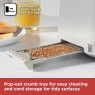 Black & Decker 2 Slice Toaster White Pop Out Crumb Tray