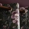 Laura Ashley Edita's Garden Charcoal Ready Made Curtains close up lifestyle image of the curtain holes