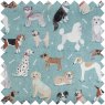 Dogs Large Sewing Box with Handle fabric sample