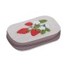 Applique Natural Strawberries Zip Up Case Sewing Kit image of the sewing kit on a white background