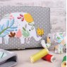 Rectangle Applique Elephants Sewing Box lifestyle image of the sewing box