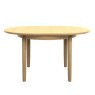 Warwick Oak Round Crown Dining Table on Legs side on image of the table on a white background