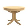 Warwick Oak Round Sunburst Dining Table image of the table on a white background