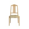 Warwick Oak Slat Back Dining Chair Pair front angle of the chair on a white background