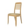 Warwick Oak Ladder Back Dining Chair Pair other side angle of the chair on a white background