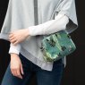 Earth Squared Jade Printed Velvet Anna Bag lifestyle image of the bag