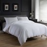 The Lyndon Company White Morocco Duvet Cover Set side on angled lifestyle image of the bedding