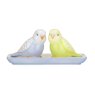 Cath Kidston Painted Table Ceramic Budgie Salt & Pepper Shaker Set image of it on a white background