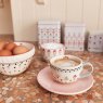 Cath Kidston Painted Table Teacup & Saucer Set lifestyle image of the set