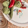 Cath Kidston Painted Table 36cm Ceramic Oval Plate lifestyle image of the plate with vegetables