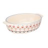 Cath Kidston Painted Table Ceramic 28cm Oval Roasting Dish angled image of the dish on a white background