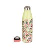 Cath Kidston Painted Table Ditsy Floral Stainless Steel 460ml Green Bottle image of the bottle with the lid on a white backgr