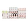 Cath Kidston Painted Table Set of 3 Stacking Storage Tins image of the tins on a white background