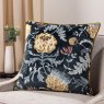 Evans Lichfield Chatsworth Artichoke Velvet Cushion Midnight Lifestyle