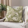 Evans Lichfield Chatsworth Heirloom Cushion Olive Lifestyle