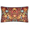 Evans Lichfield Hawthorn Birds Cushion Burgundy